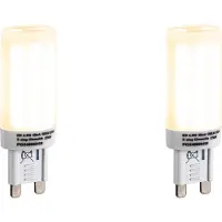 LUEDD Sett med 2 G9 3-trinns dimbare LED-pærer Opal 4,5W 500lm 2700K