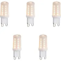 LUEDD Sett med 5 dimbare G9 LED-pærer opal 1,2 W 100 lm 2200 K