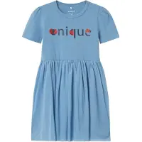 Name it Kjole k/e - NmfFilera - Coronet Blue m. Glitter - - 2 år (92) - Kjole