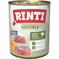 Rinti Sensible 6 x 800 g - Kalkun & gulrot