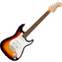 Squier Affinity Series Stratocaster Junior HSS Laurbær Gripebrett 3-Color Sunburst