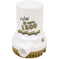Rule Pumps Gull Sieres 1500gph Manuell Pumpe Med Høy Kapasitet 12v