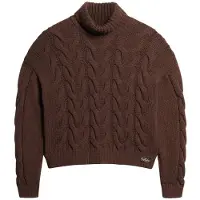 Superdry Chain Cable Knit Polo Genser