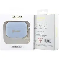 GUESS GUAP2LSCHSB AirPods Pro 2-deksel blå/blå Silikon Charm Heart Collection