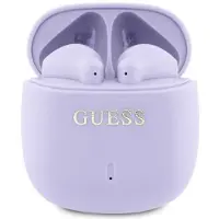 GUESS Bluetooth-hodetelefoner GUTWSJ14ESGU TWS + dokkingstasjon lilla/lilla Trykt Classic Logo
