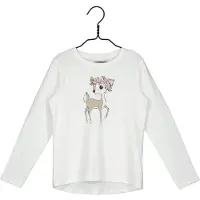 Name it Genser - NmfVix - Bright White/Flower Deer - - 3 år (98) - Genser