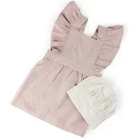 Sebra Forkle m. Kokkehatt - Dusty Pink/Hvit - - OneSize - Forkle