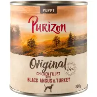 Purizon Økonomipakke Original 12 x 800 g - Puppy: Kyllingfilet med Black-Angus-Okse & kalkun