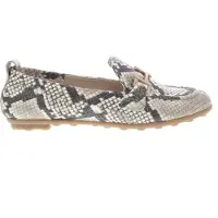 Hispanitas for woman. HV254027 Ballerinas Bombay grey (37), Leather, Beige, Flat, None, Casual, Animal Print