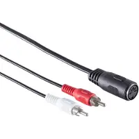 Goobay 5-pinners DIN /2x RCA-kabeladapter - 0,2 m