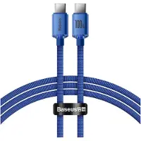 Baseus Crystal Shine USB-C / USB-C Kabel CAJY000603 - 1.2m - Blå