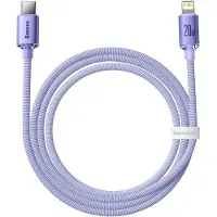Baseus Crystal Shine, Lilla, USB C, Lightning, 1,2 m, Hankjønn, Hankjønn