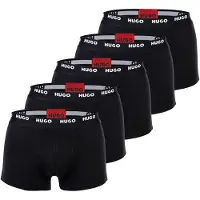 HUGO for man. 50493840 Pack of 5 black boxers (L), Homewear, Cotton