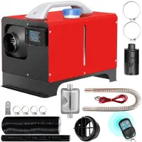 Vevor NY Dieselluftvarmer, 5KW 12V parkeringsvarmer, mini lastebilvarmer, enkelt uttak, med svart LCD, fjernkontroll, rask oppvarming av dieselvarmer, for bobil, båt, buss, bilhenger, bobiler