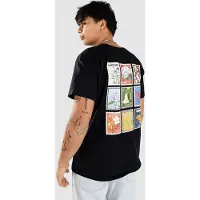 Monet Skateboards Floral Stamps T-skjorte svart