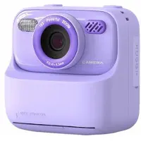 Mtp Products P79 Digitalkamera med øyeblikkelig utskrift for barn - dobbelt objektiv, 1080P, 32 GB - Lilla
