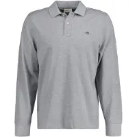 Gant for man. 2230 Polo Shield Pique grey (4XL), Casual, Cotton, Long sleeve