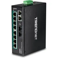 Trendnet 10 Porter Herdet Power Over Ethernet+ Din-skinne Switch