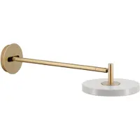 UMAGE LED-vegglampe Asteria Long, grå/messing, stikkontakt