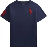 Ralph Lauren for boy. 322832907039 Big Pony T-shirt in navy cotton knitted fabric (4años= 109/116cm), Casual, Short sleeve, children's
