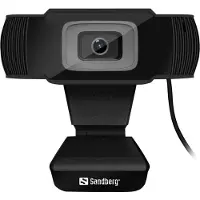 Sandberg USB Webcam - indbygget stereomikrofon - USB 2.0 - perfekt til onlinemøder