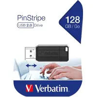Verbatim PinStripe 128 GB USB-minnepinne USB Type-A 2.0 Svart