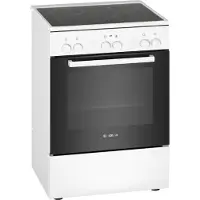 Bosch HKA090220 Series 2 elektrisk komfyr 60 cm glasskeramisk topp, hvit