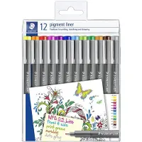 Staedtler pigment liner 0.5 box of 12 colours