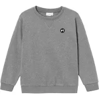 Name it Collegegenser - Noos - NkmVimo - Grey Melange - - 11-12 år (146-152) - Collegegenser