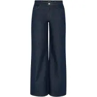 Pieces Selma Wide Leg Lavmidjede Jeans