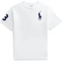 Ralph Lauren for boy. 323832907037 Big Pony white cotton knitted T-shirt (13/14años= 163/174cm), Casual, Short sleeve, children's fashi