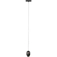 QAZQA Moderne svart pendellampe for 1-fase skinnesystem inkl. LED - Magnetic Eggy