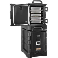 Vevor Isolert Matpannebærer, 81 Qt x 2-pakning Varmeboks for catering, Matboksbærer med Doble Spenner, Frontmatet Matvarmer med Håndtak, Stabelbar Endemater for Restaurant, Kantine