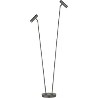 HELL LED-gulvlampe Tom Pro, bronsefarget, 137 cm, metall, 2 lyskilder, CCT