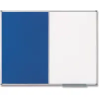 Nobo Elipse Classic - Kombotavle: whiteboard, oppslagstavle - 1200 x 900 mm - stål, felt - hvit, blå