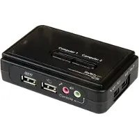 StarTech.com 2-porters Usb Kvm-svitsj Med Lyd Og Kabler