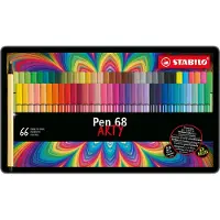 Stabilo Pen 68 ARTY, Medium, 65 farger, Flerfarget, Projektil spiss, 1 mm, Flerfarget