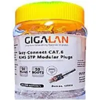 Konjac Sponge GIGA-LAN RJ45 STP plug - Easy-Connect, KAT6 for AWG23-24, 50 stk.