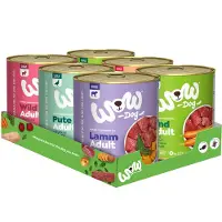 Wow Voksen Hund Flerpakning Våtfôr 6x800g