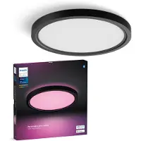 Philips Hue White & Color Ambiance Tento Rundt Wca Led-takpanel, 29,1 Cm Svart - Svart