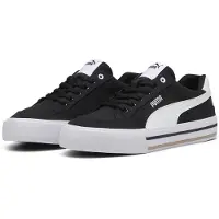 Puma Court Classic Vulcanised Formstrip Unisex Sneakers, Shoes, Black/White, 40.5