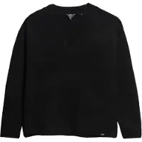 Superdry for woman. W6110521A Oversized V-neck jumper black (M), Casual, Acrylic