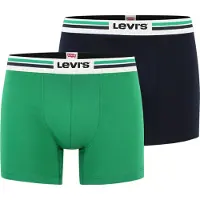 Levi's Boxershorts - 2-pack - Green/Navy - - M - Medium - Boxershorts