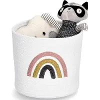 Zeller oppbevaringskurv i flett RAINBOW, Ø 25 cm