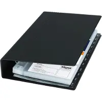 Sigel - Ringperm - 25 rom - fortrykt: A-Z - for 90 x 58 mm - kapasitet: 200 kort - svart, matt