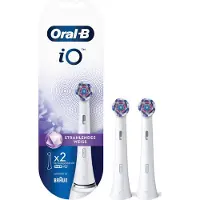Oral-B iO Series Radiant White Tannbørstehoveder - Hvit - 2-pakning