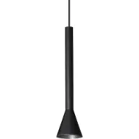 Ideal Lux LED-pendellampe Diesis, svart, Ø 6 cm, metall