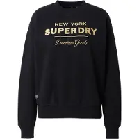 Superdry for woman. W2011991A Luxe metallic logo sweatshirt black (S), Casual, Sport, Grey, Cotton
