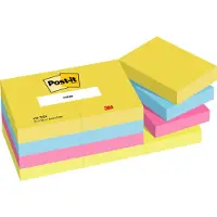 Post-It 653TFEN, firkant, Flerfarget, Papir, 38 mm, 51 mm, 100 ark