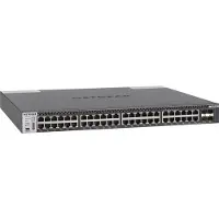 Netgear M4300-48X - Switch - L3 - Styrt - 48 x 10 Gigabit Ethernet + 4 x delt 10 Gigabit SFP+ - front til bakside-luftflyt - rackmonterbar